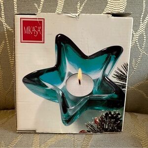 Mikasa Green Star Petite Christmas 5 1/2 inch Votive Holder, Made in Germany